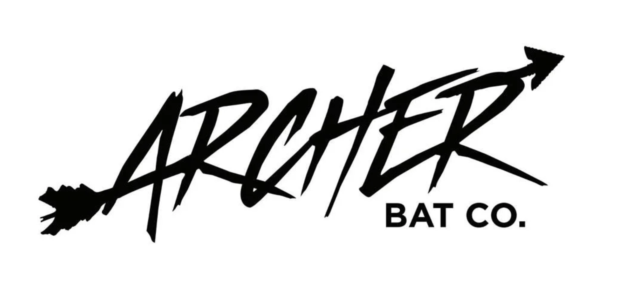The logo of Archer Bat Co. featuring the word 'ARCHER' in stylized, jagged black text with an arrow incorporated into the design and the text 'BAT CO.' in smaller, plain font underneath.