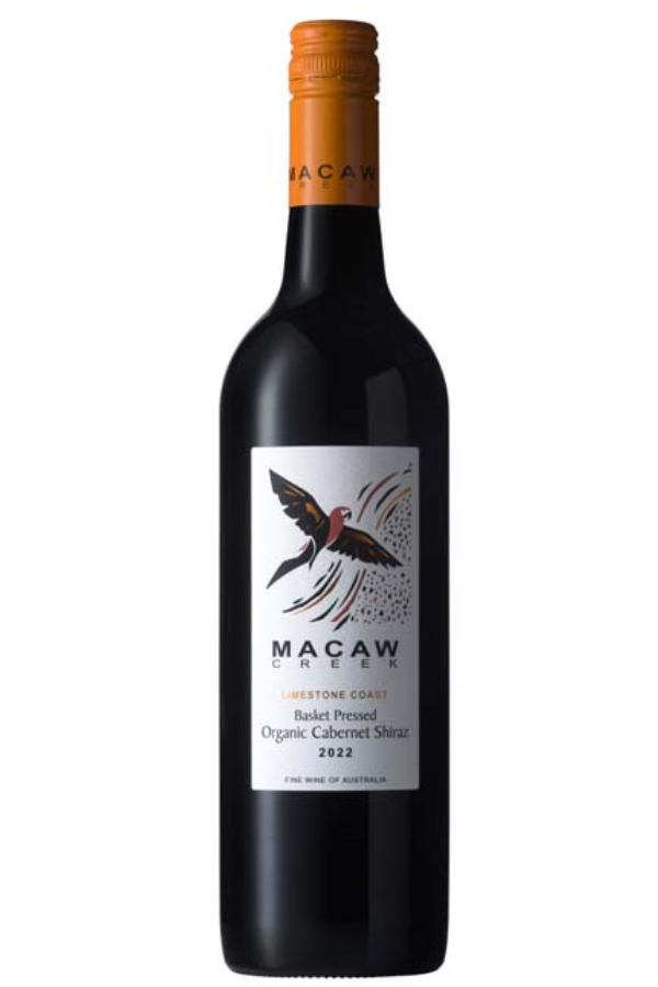 Macaw Creek Basket Pressed Organic Cabernet Shiraz 2022, Limestone Coast