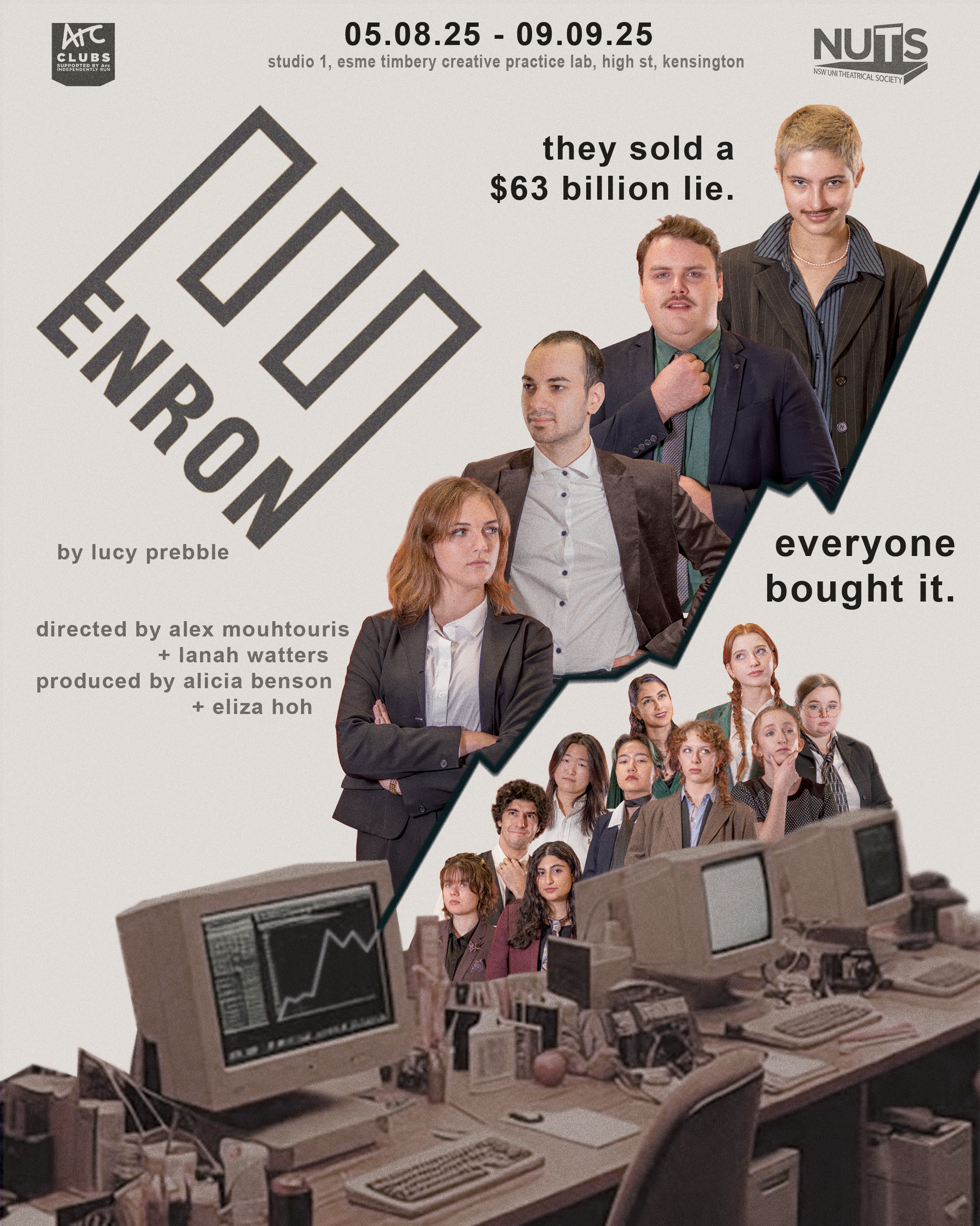 Enron 2025 (Playing Ken Lay, Directed by Alex Mouhtouris and Lanah Watters) @ NSW Theatrical Society