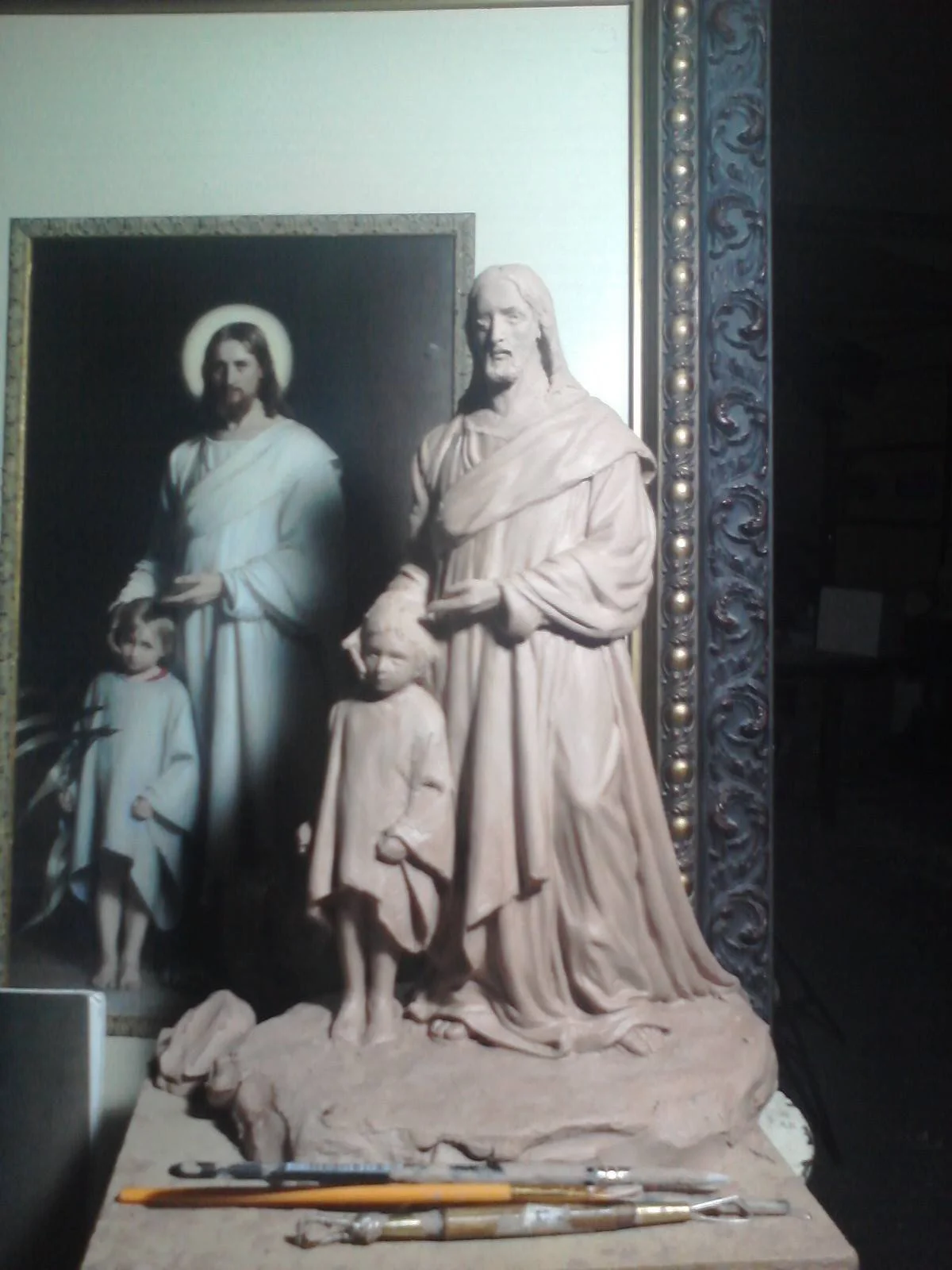 Christ and Child In Progress.jpg