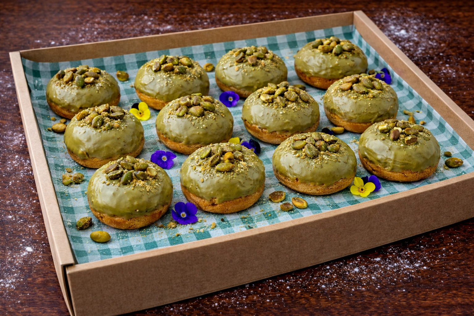 Pistachio Donut Ball Platter