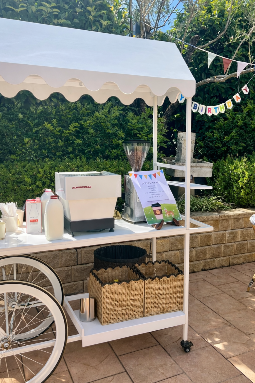 Coffee Cart and Coffee Machine Hire at a catering event arranged by 10 Pounds Pyrmont