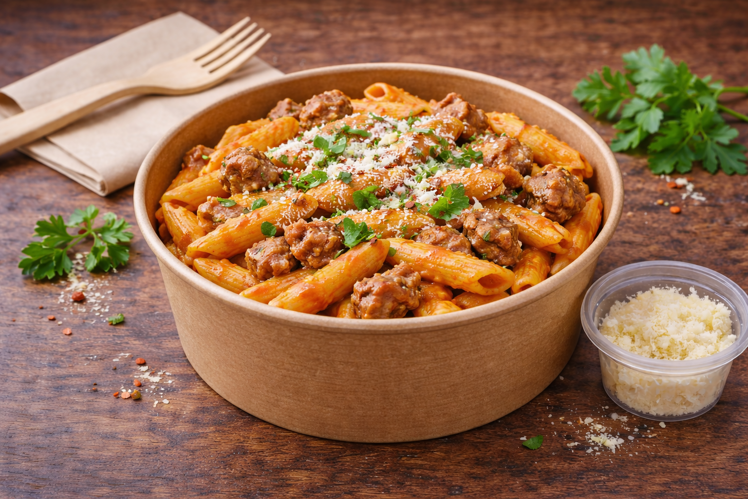 Penne Alla Vodka with Sausage (Individual)