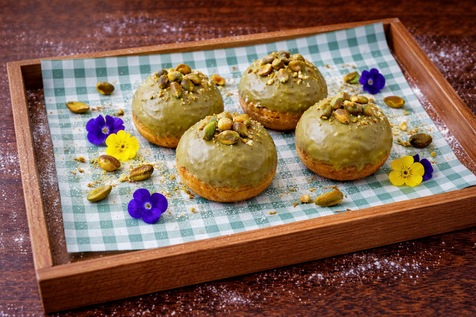 Pistachio Donut Balls