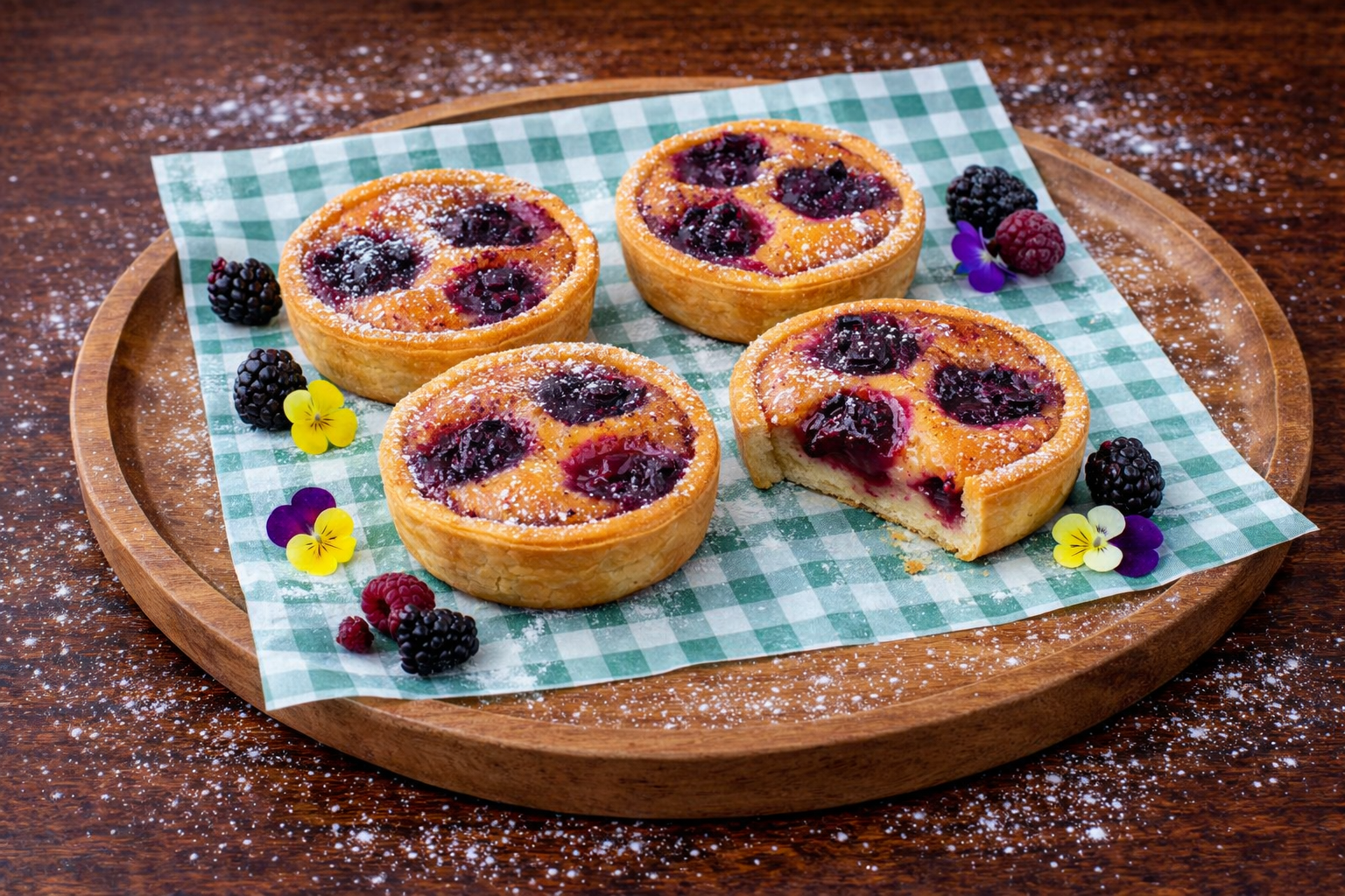 Blackberry Frangipane Tarts