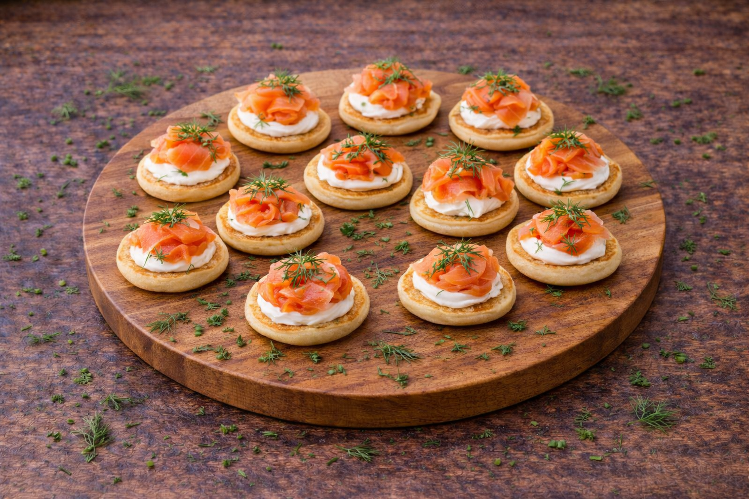 Smoked Salmon Blinis