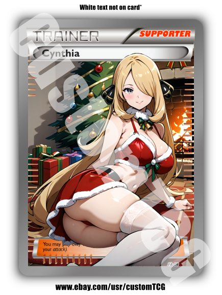Cynthia Custom Trading Card | Christmas | SFW