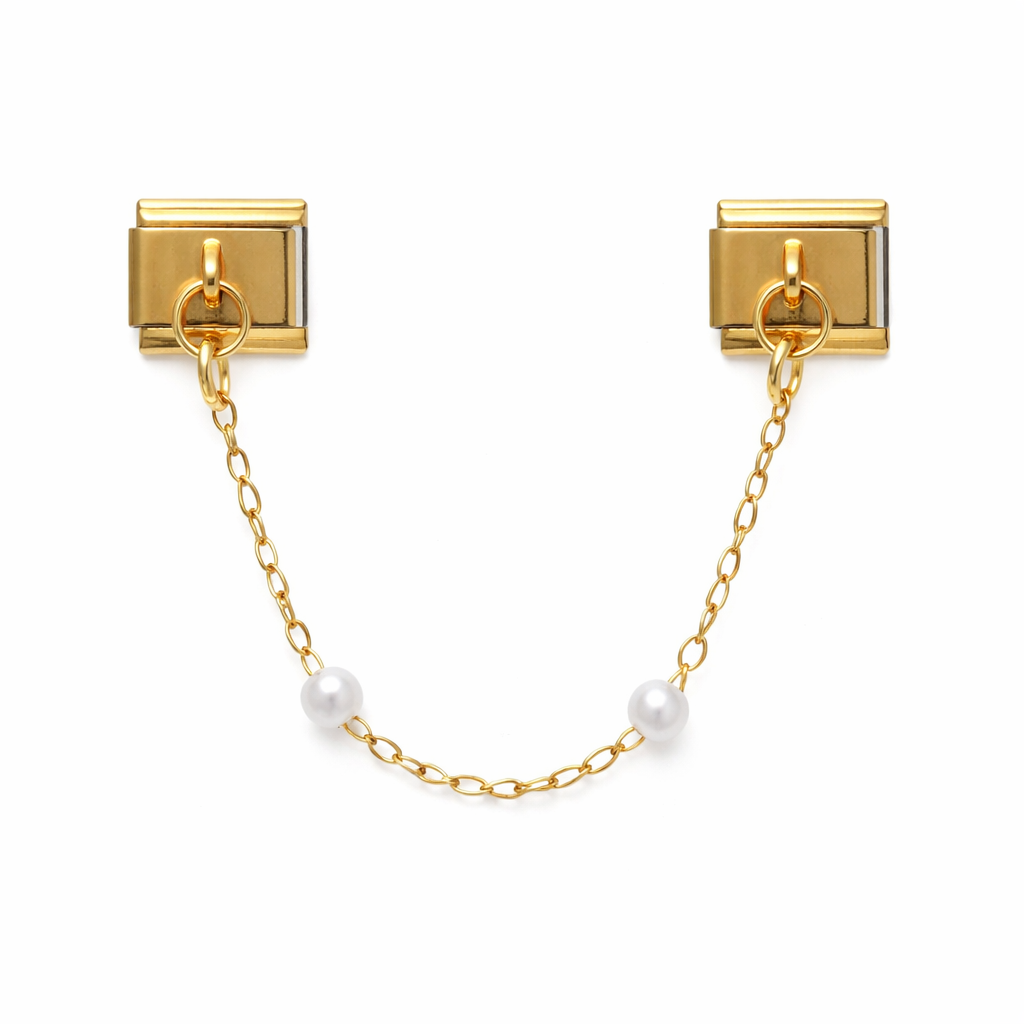 Pearl Chain Double Charm