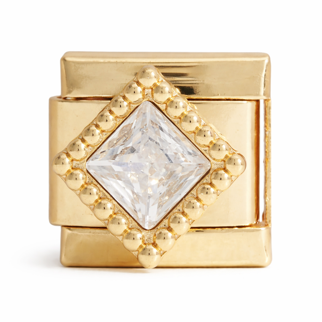 Beaded Diamond Charm