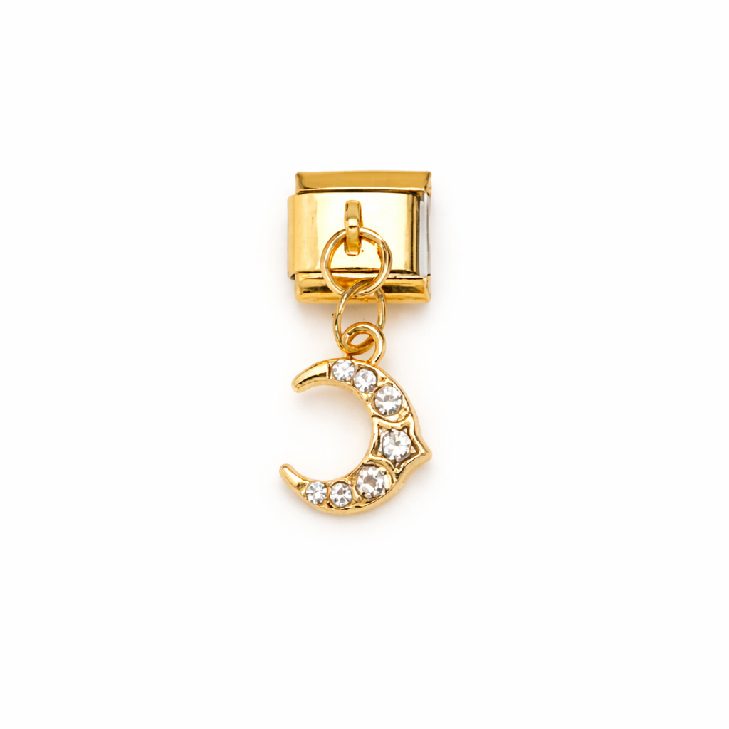 Dangling Crescent Moon Charm