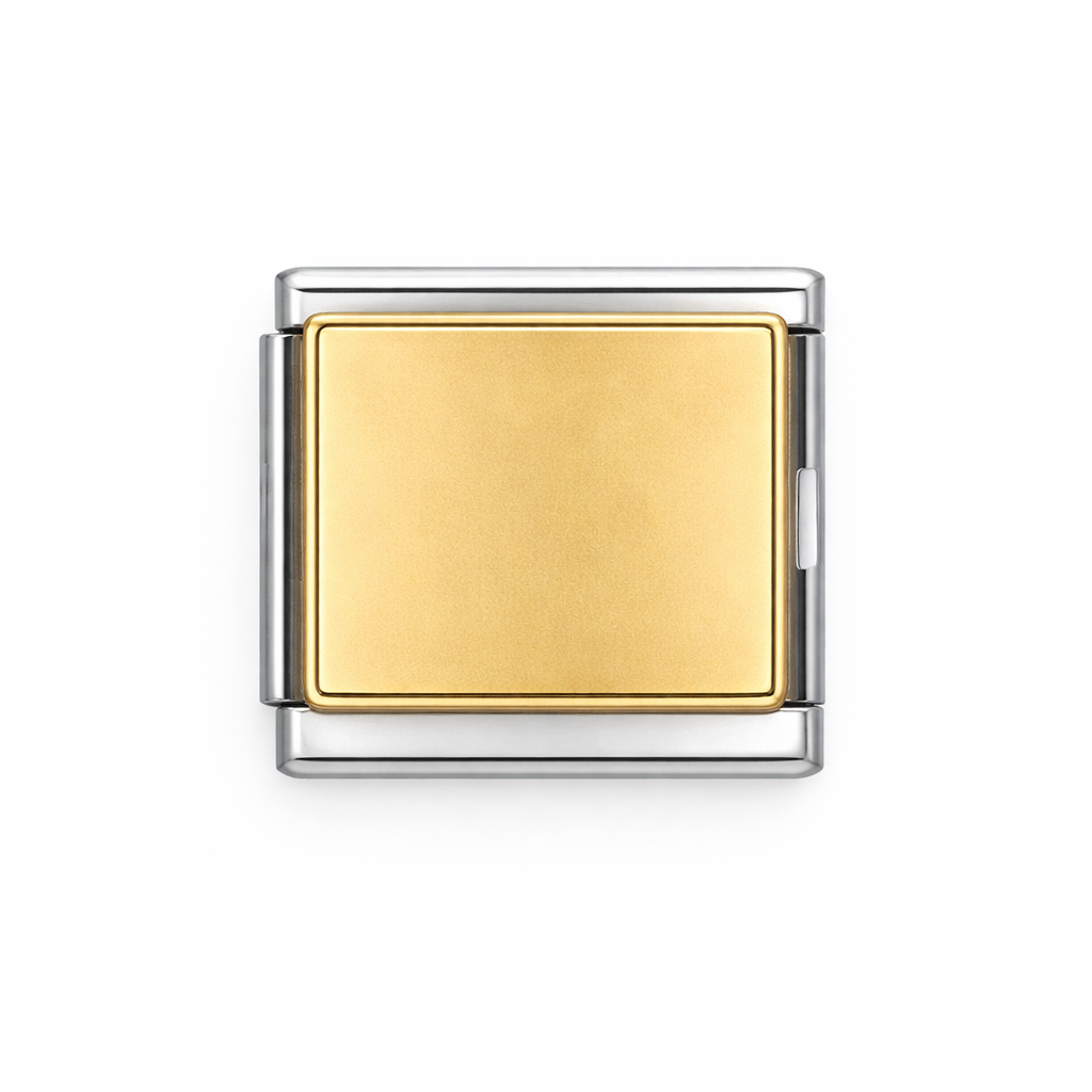 Two Tone Double Link Stacking Charm