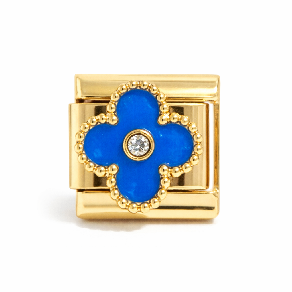 Blue Clover Charm