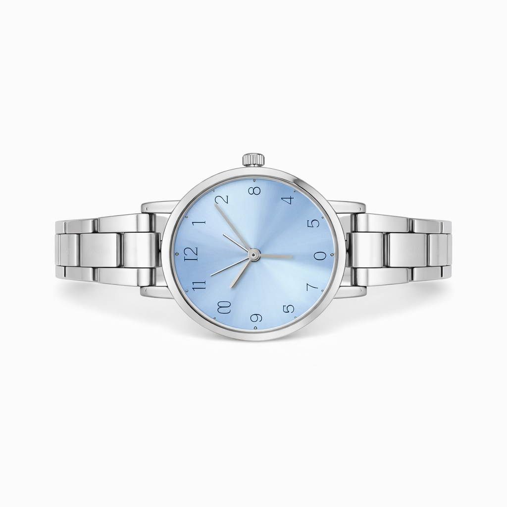 Silver Blue Watch Starter Bracelet