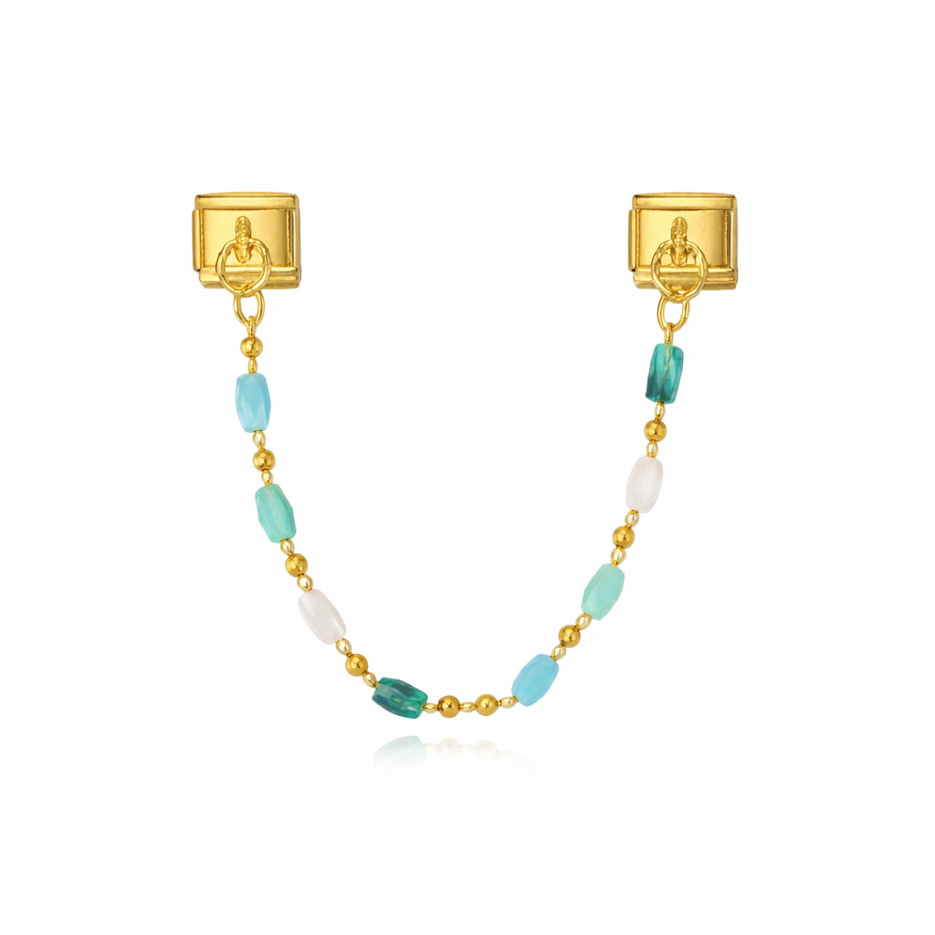 Aqua Chain Double Charm