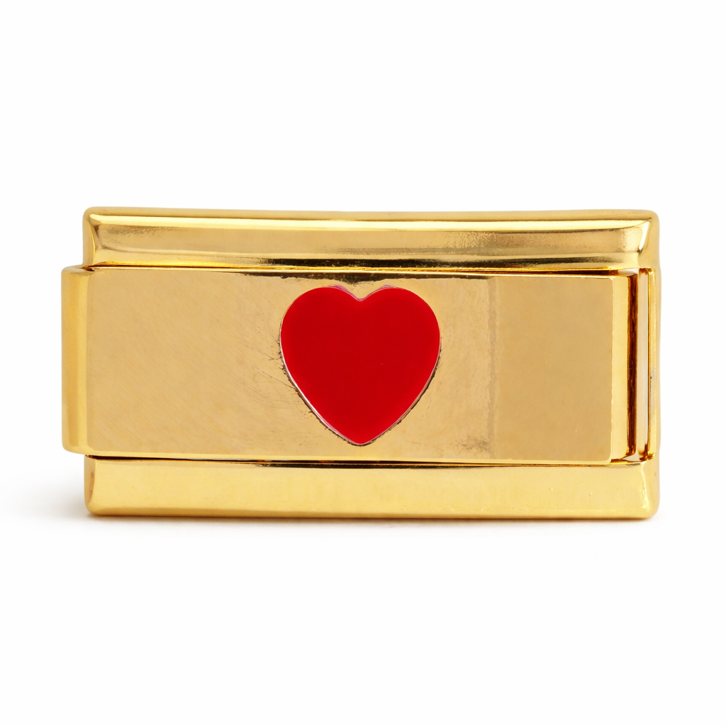 Heart Double Link Charm