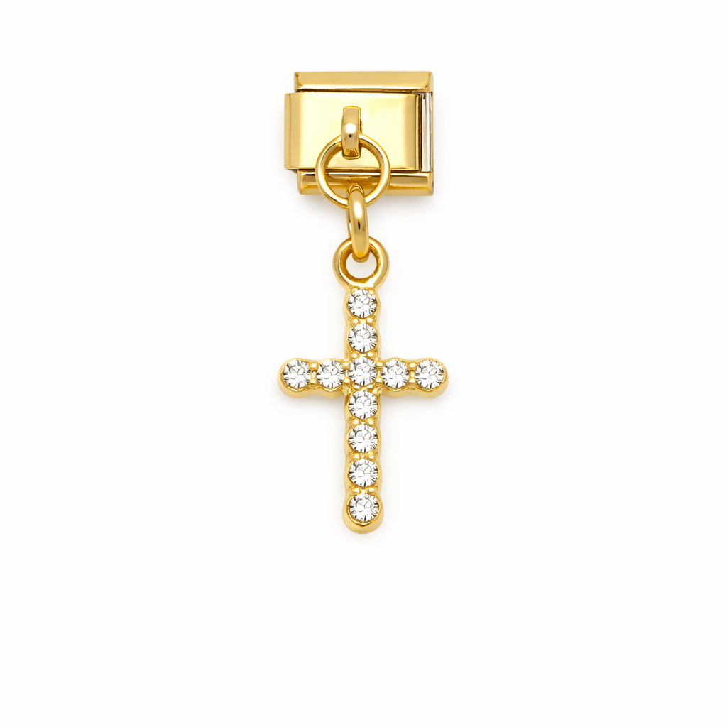 Dangling Simple Cross Charm