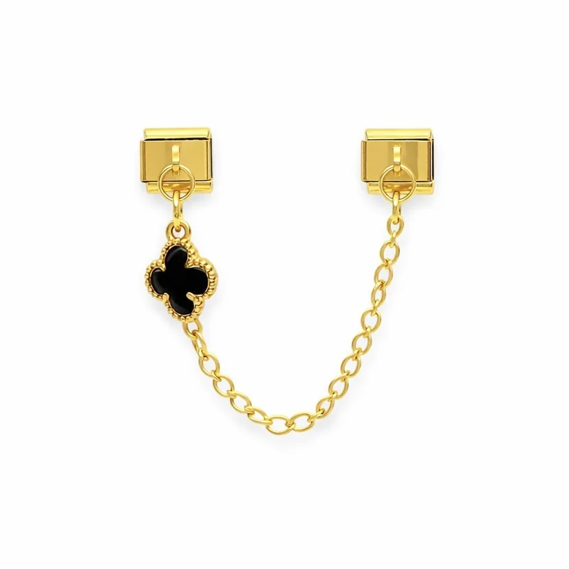 Black Clover Chain Double Charm