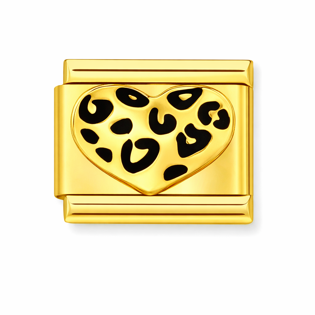 Leopard Heart Charm