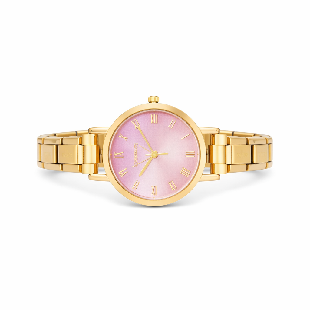 Gold Pink Watch Starter Bracelet