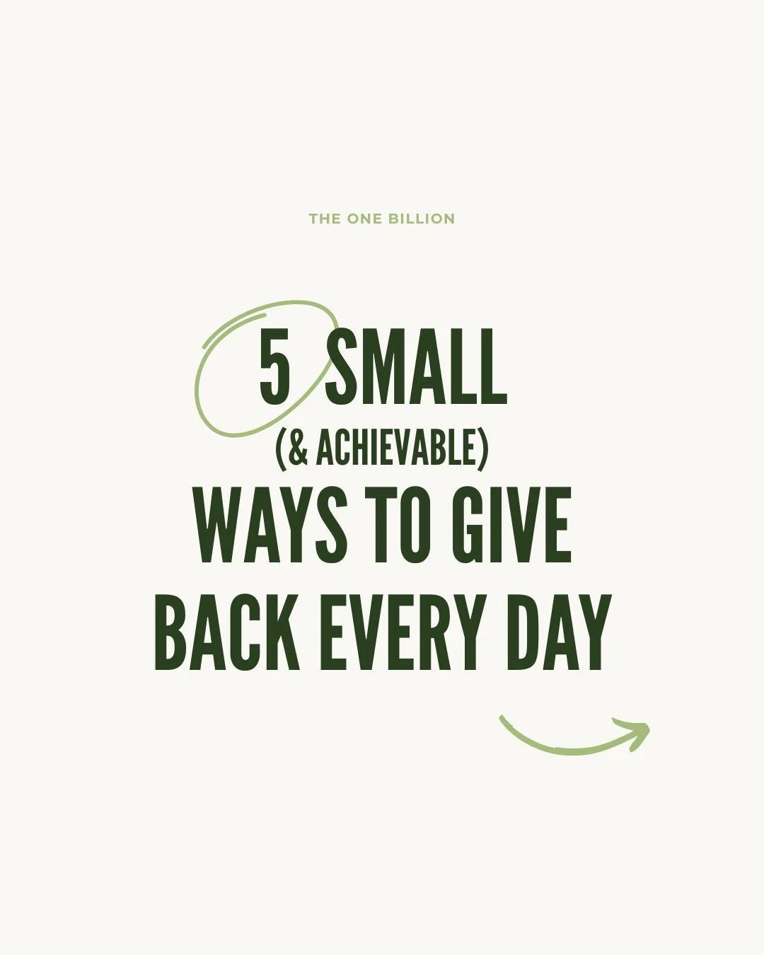 You don&rsquo;t need a lot of money, time, or resources to make a difference🔑 

These simple actions can have a ripple effect in your community and beyond✨