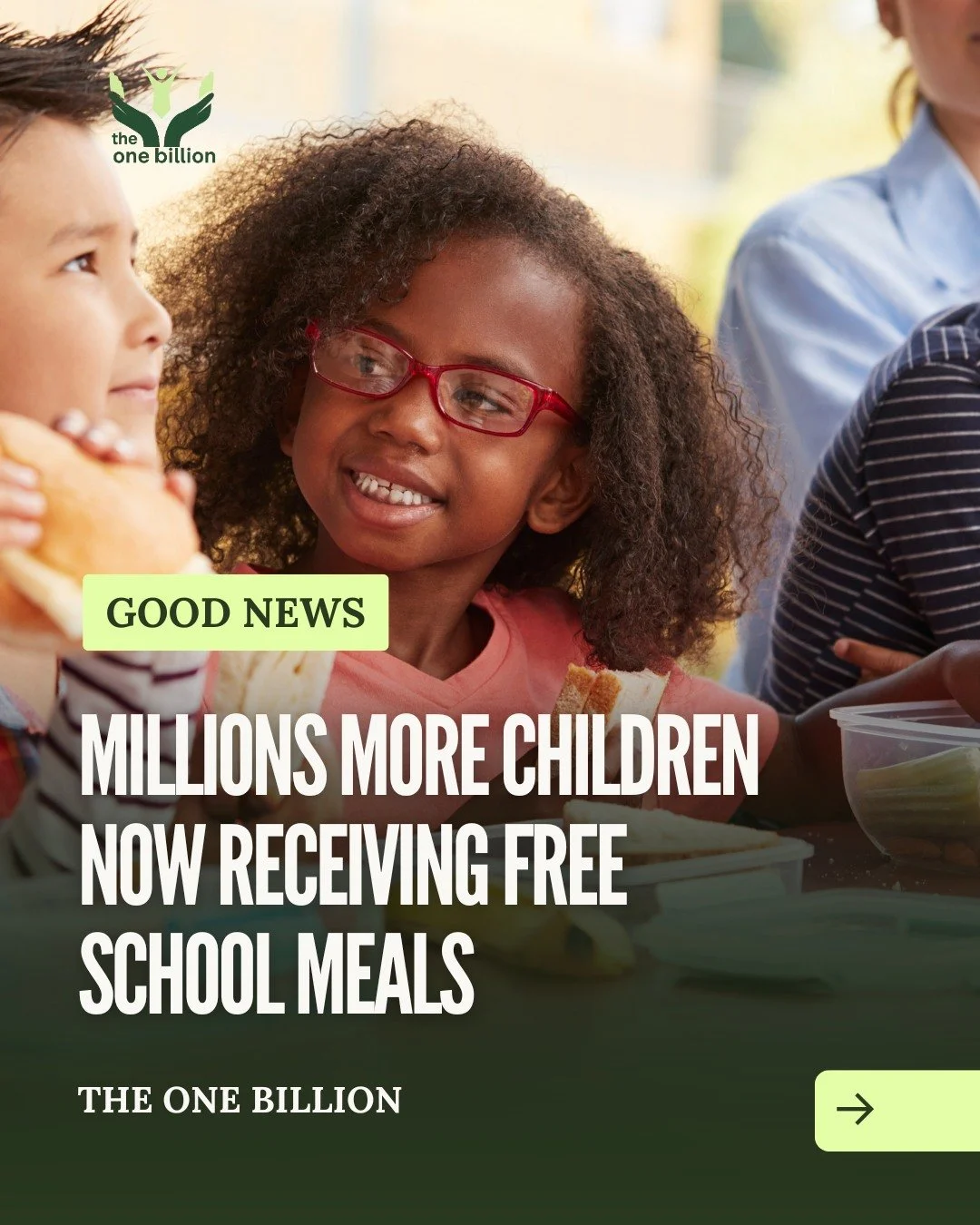 Nearly 80 million more children now have access to free school meals since 2020! 🥪

Want to be part of the solution? 👇🏽

You can donate to @eatupaustralia who provide free school lunches nationwide 🇦🇺 

@foodbankaus support children with a healt