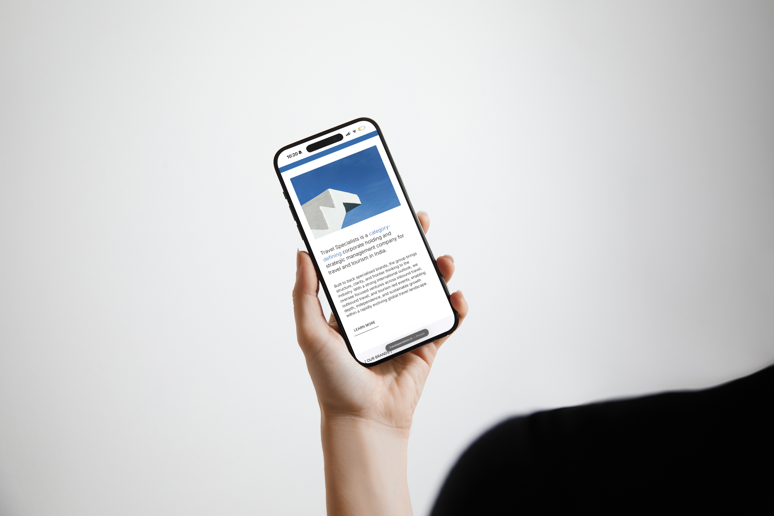 Mobile responsive layout for Travel Specialists website design gooddept