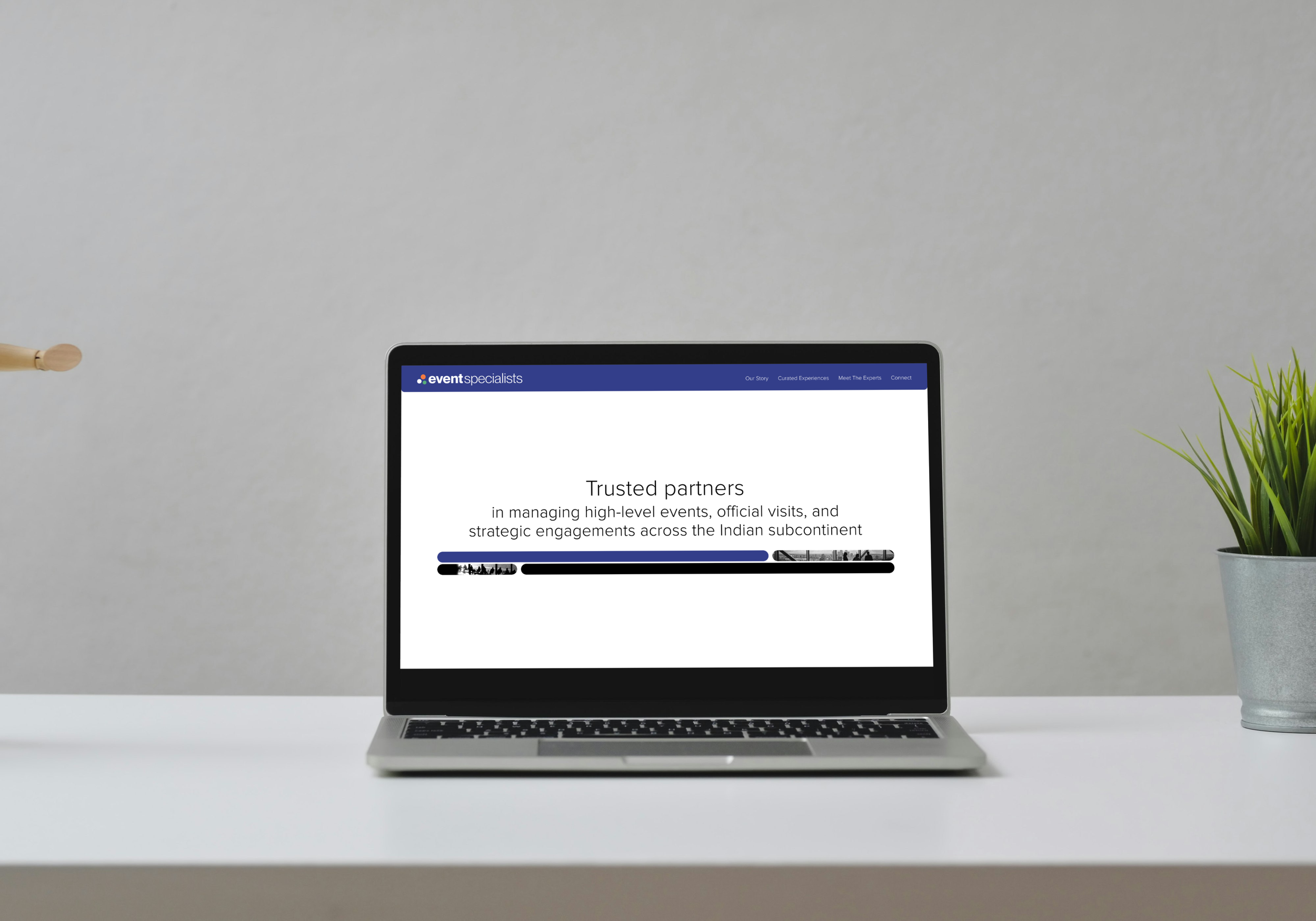 Corporate event planning company website design and branding