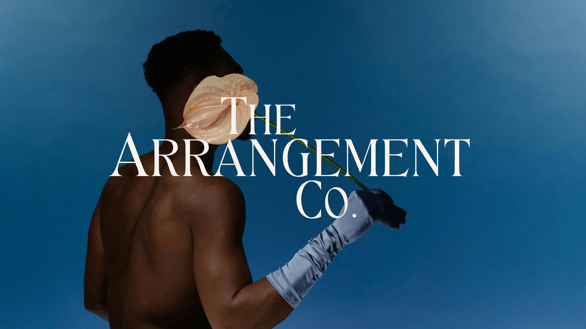 Elevated all-capitalised serif logo design for floral and spatial design studio The Arrangement Co. Brand identity by best Melbourne branding agency gooddept.