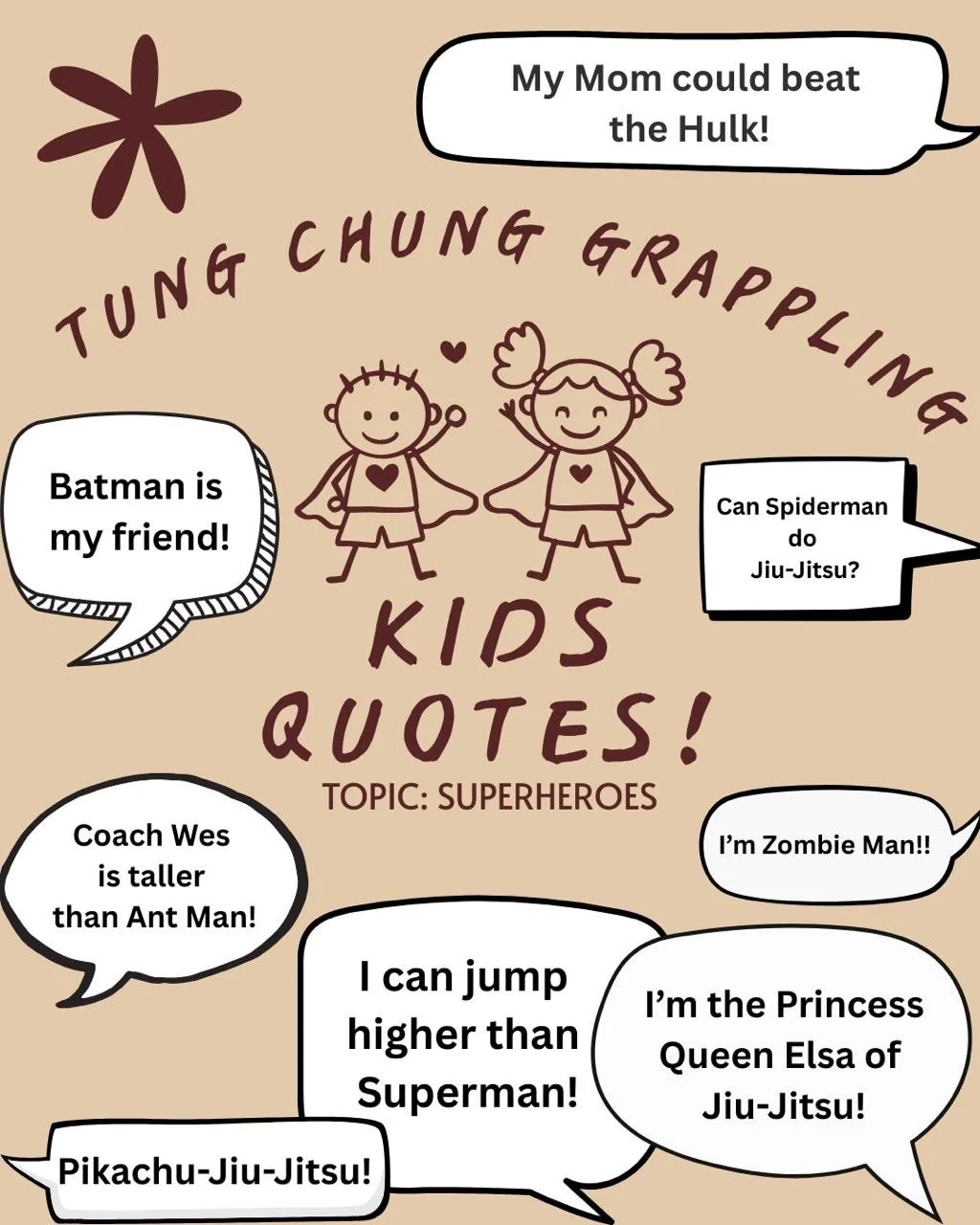 🌟Behind the scenes at Tung Chung Grappling, you hear some cute and funny things! 🎉 Listening to our kiddos chat about their favorite superheroes is simply the best! From epic battles to hilarious antics, these little stars make every session a joy.