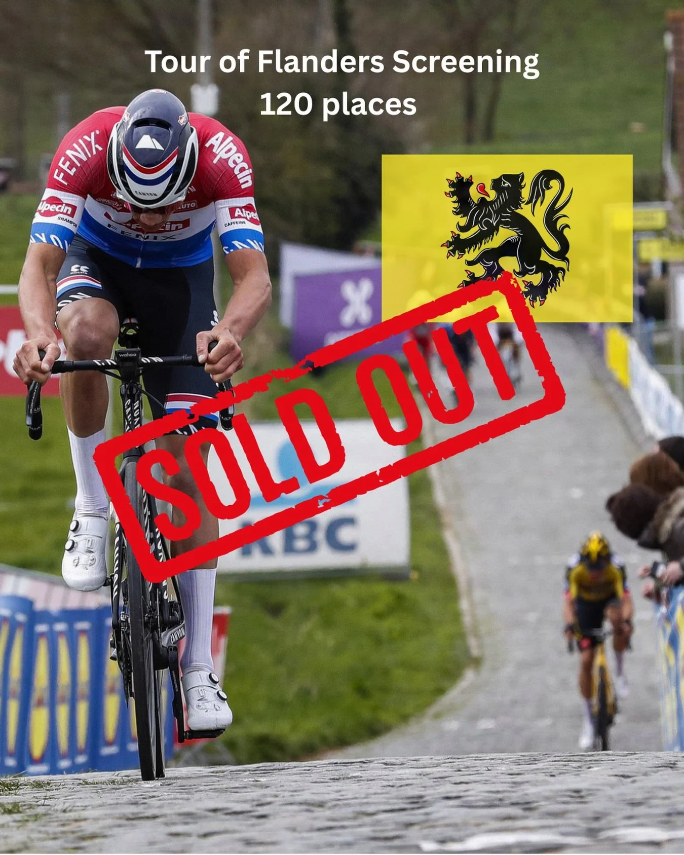 Our Helsinki screening (or is the waffles and Flemish stew?) of the @rondevanvlaanderen co-hosted by the @belgium_finland_estonia embassy and @pelotonhelsinki is sold out!