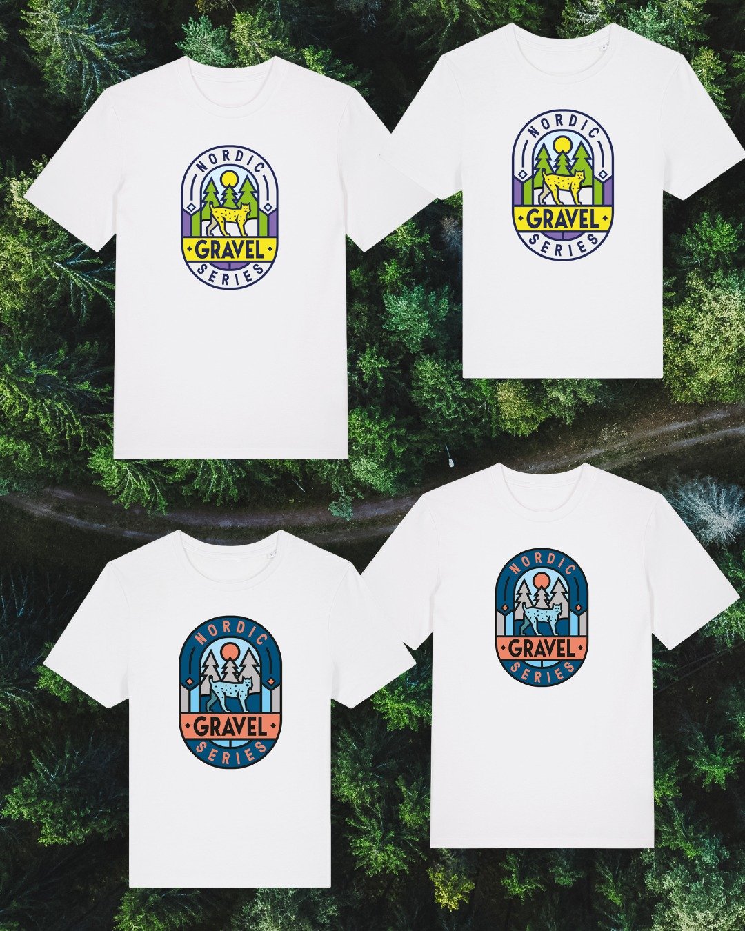 Available on Friday 10.04! The 2026 season, Nordic Gravel Series Crest colorways. 

Men's unisex and women's regular fit t-shirt available in sizes XS to XL. Premium quality, true sizing, organic cotton. 

Premium quality t-shirt designed by Mika M&a