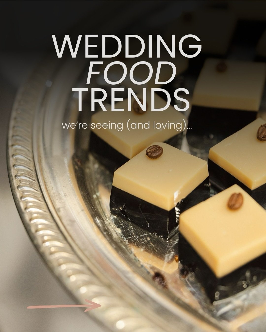 Weddings aren&rsquo;t just about the meal anymore, they&rsquo;re about the whole food experience. From family‑style dinners everyone can share, to playful cocktail jellies and relaxed dessert grazes, couples are getting creative with every bite.

We&