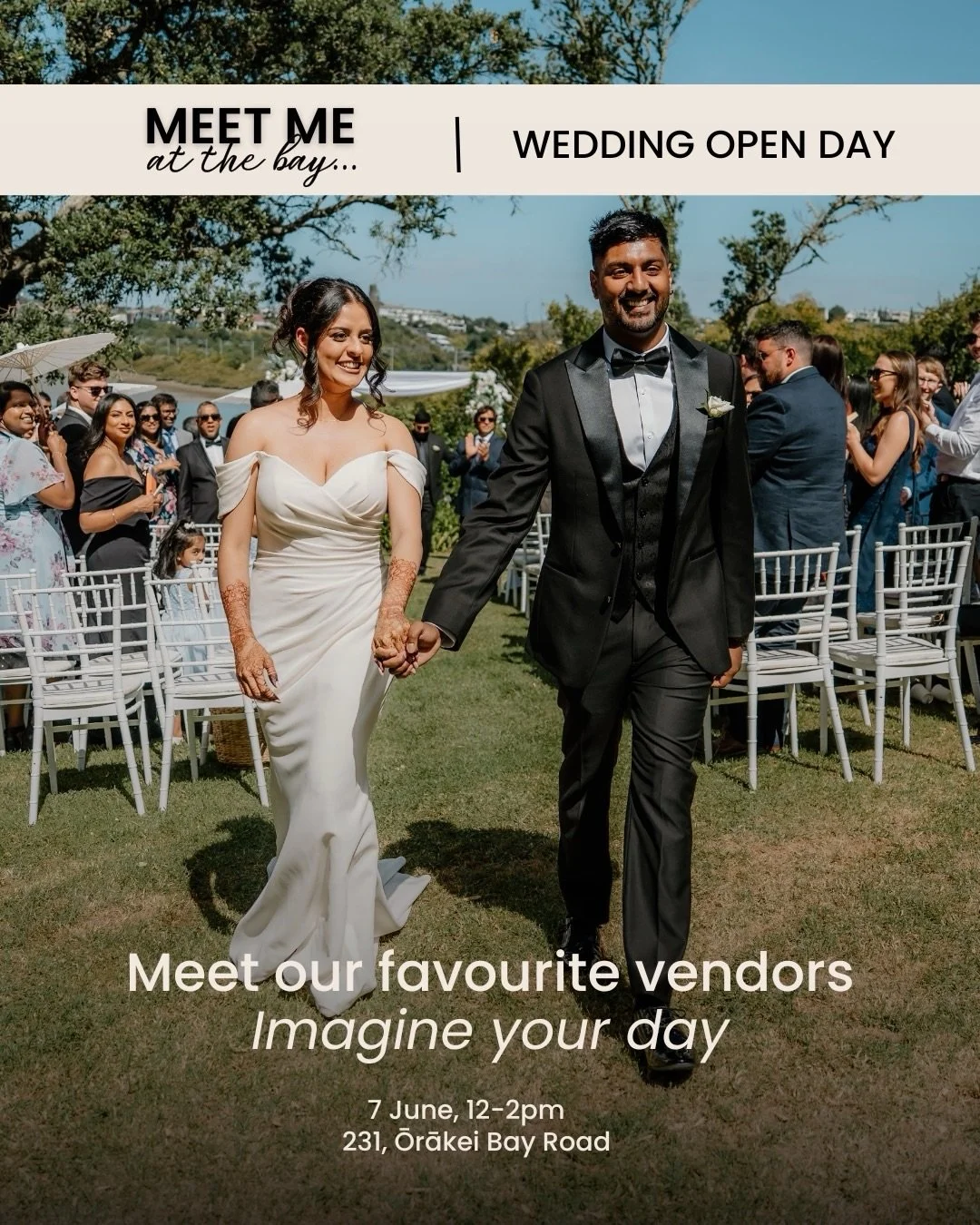 Some of our favourite people will be at the Ōrākei Bay this Sunday 🤍

Come and meet the incredible vendors joining us for our Wedding Open Day, from the creatives who'll capture your day, to the details that make it feel uniquely yours.

Wander the 