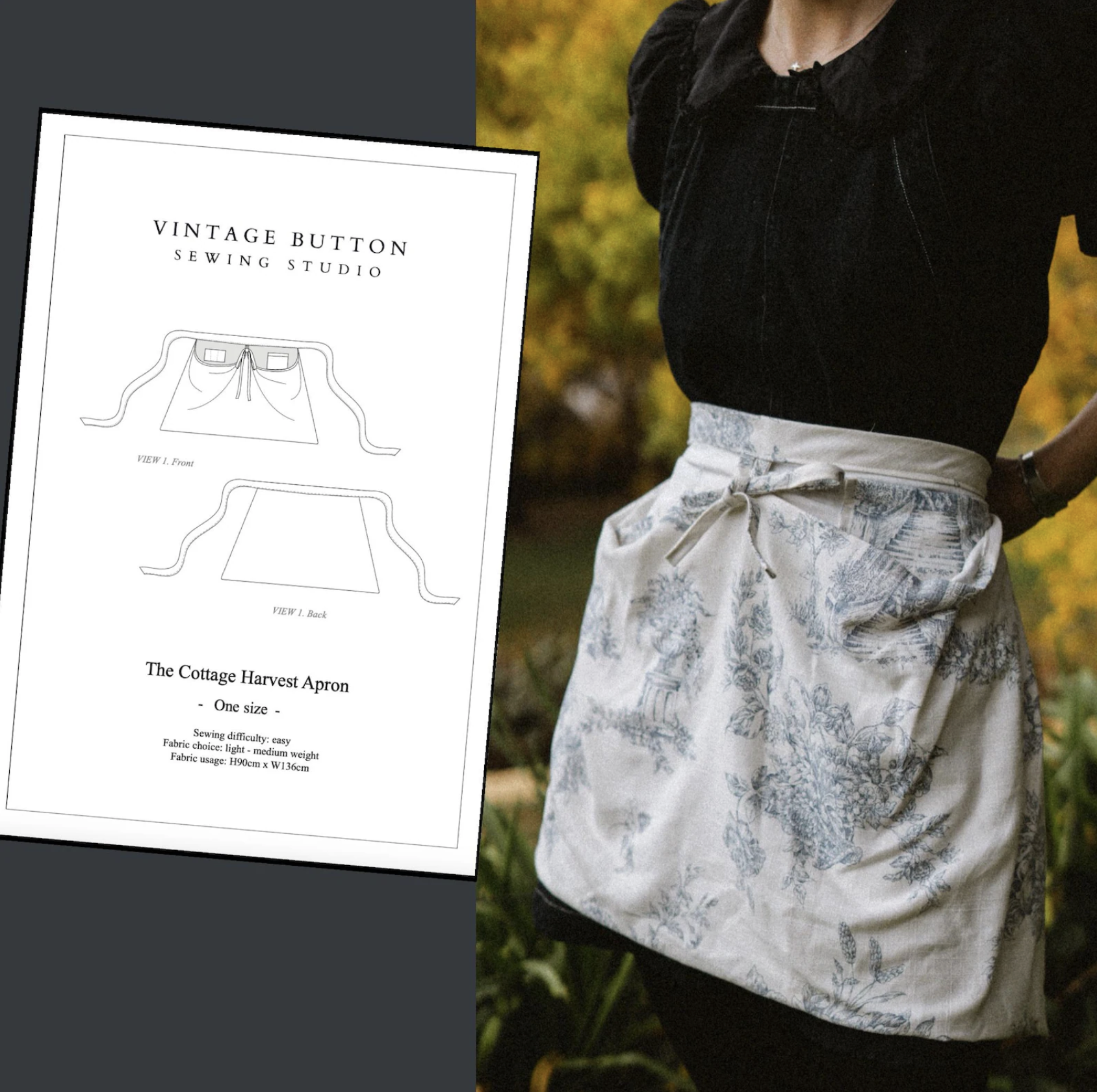 Cottage Harvest Apron PDF