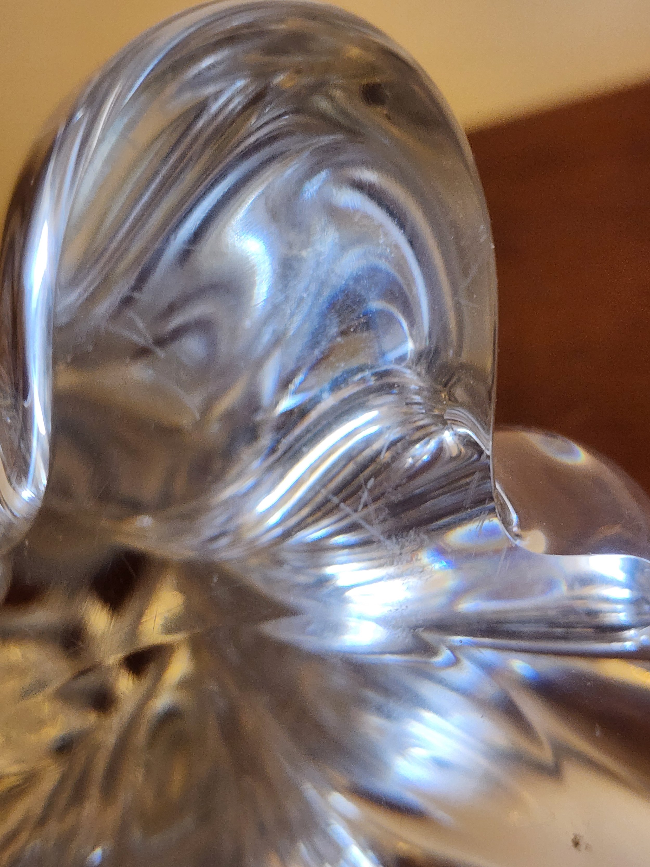 elegant vintage crystal lamp base styled on neutral surface