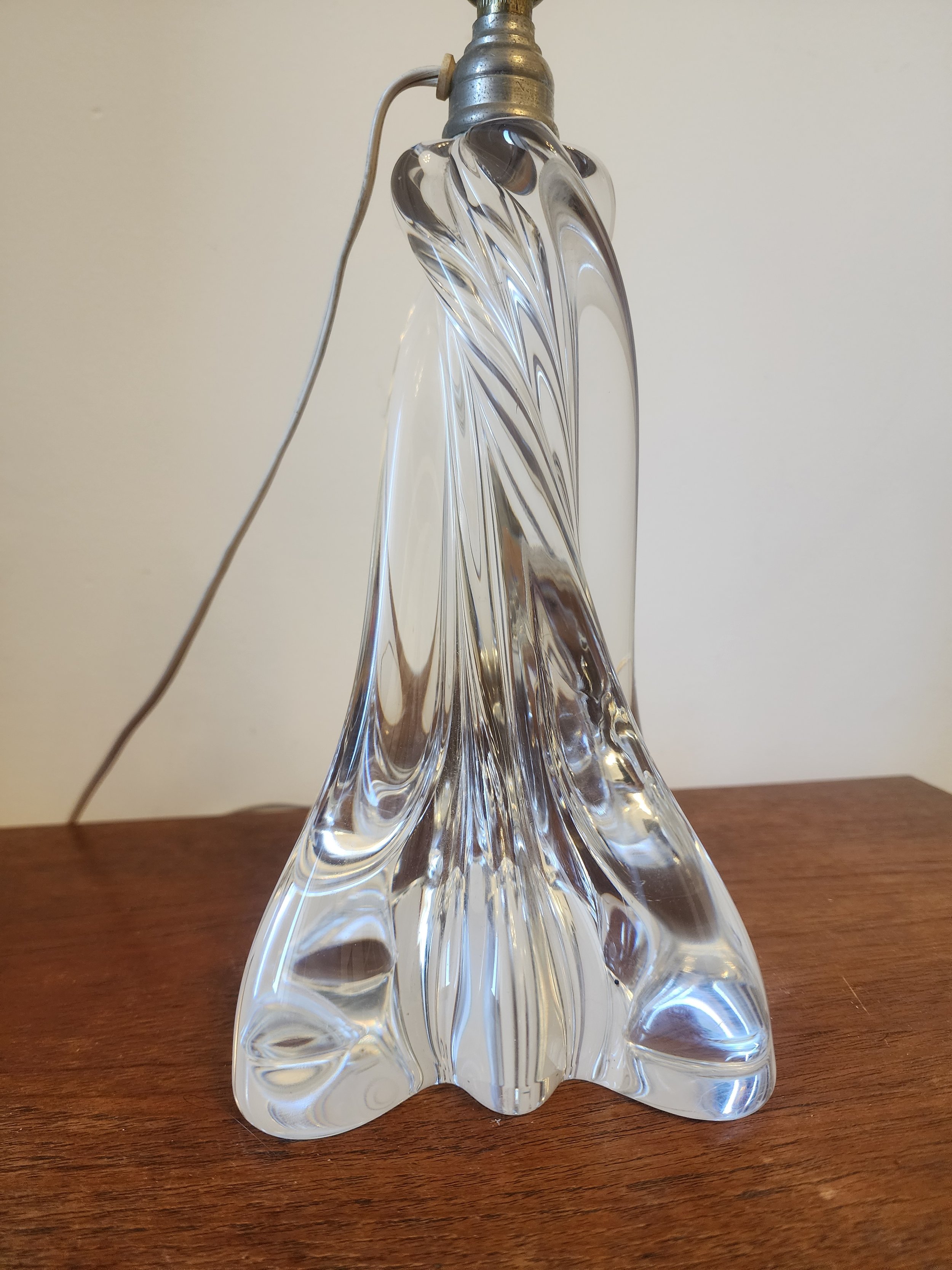 sculptural baccarat crystal lamp base table lighting