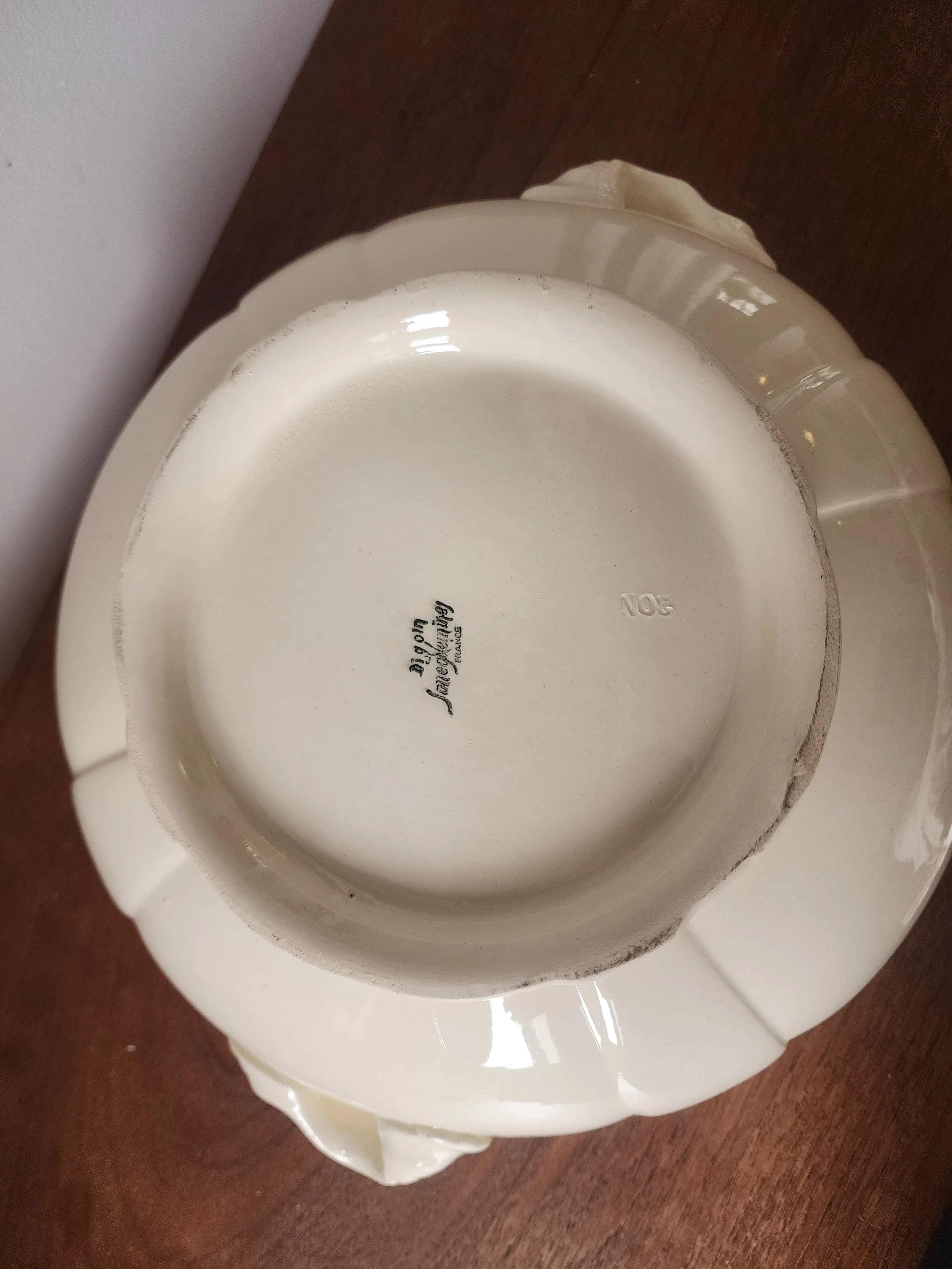 underside mark digoin sarreguemines france ceramic stamp