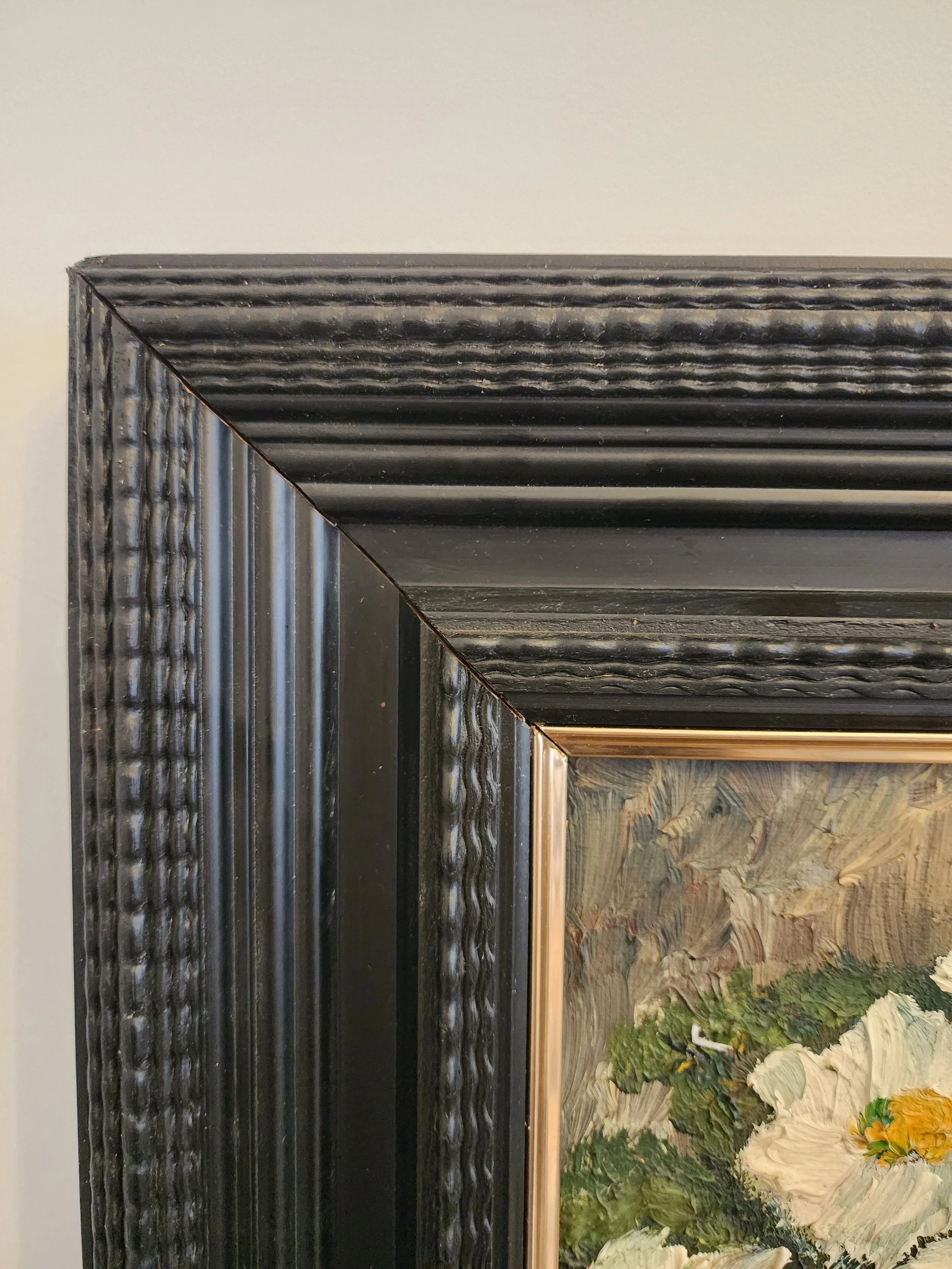 Image 3: Side angle showing depth and detailing of wooden frame