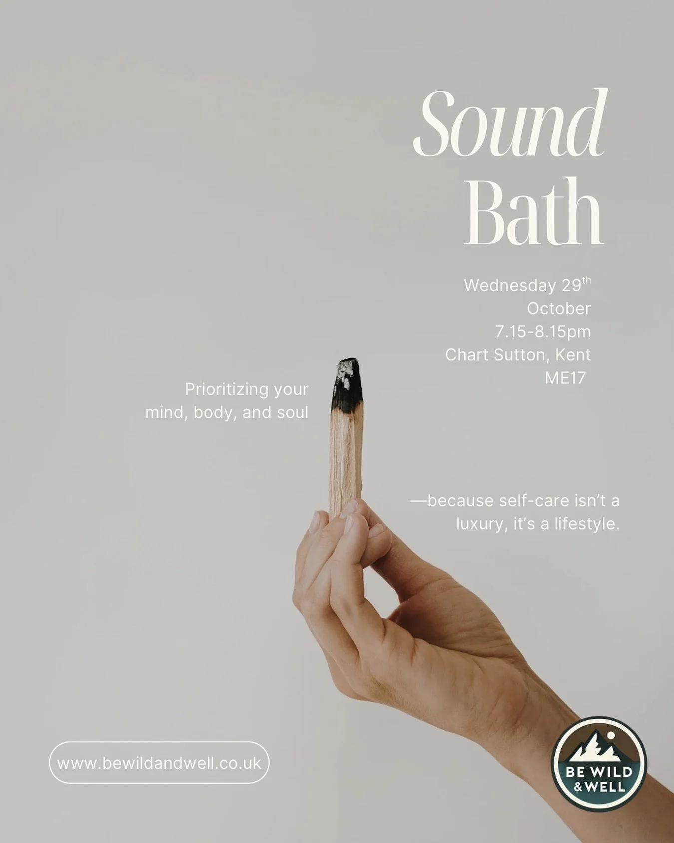 Wednesday 29th October 7.15-8.15pm

Rest &bull; Reset &bull; Heal

Join us for an hour of stillness and sound, a peaceful evening to unwind, rebalance and reconnect.
You&rsquo;ll be bathed in the soothing frequencies of crystal and Himalayan bowls, g