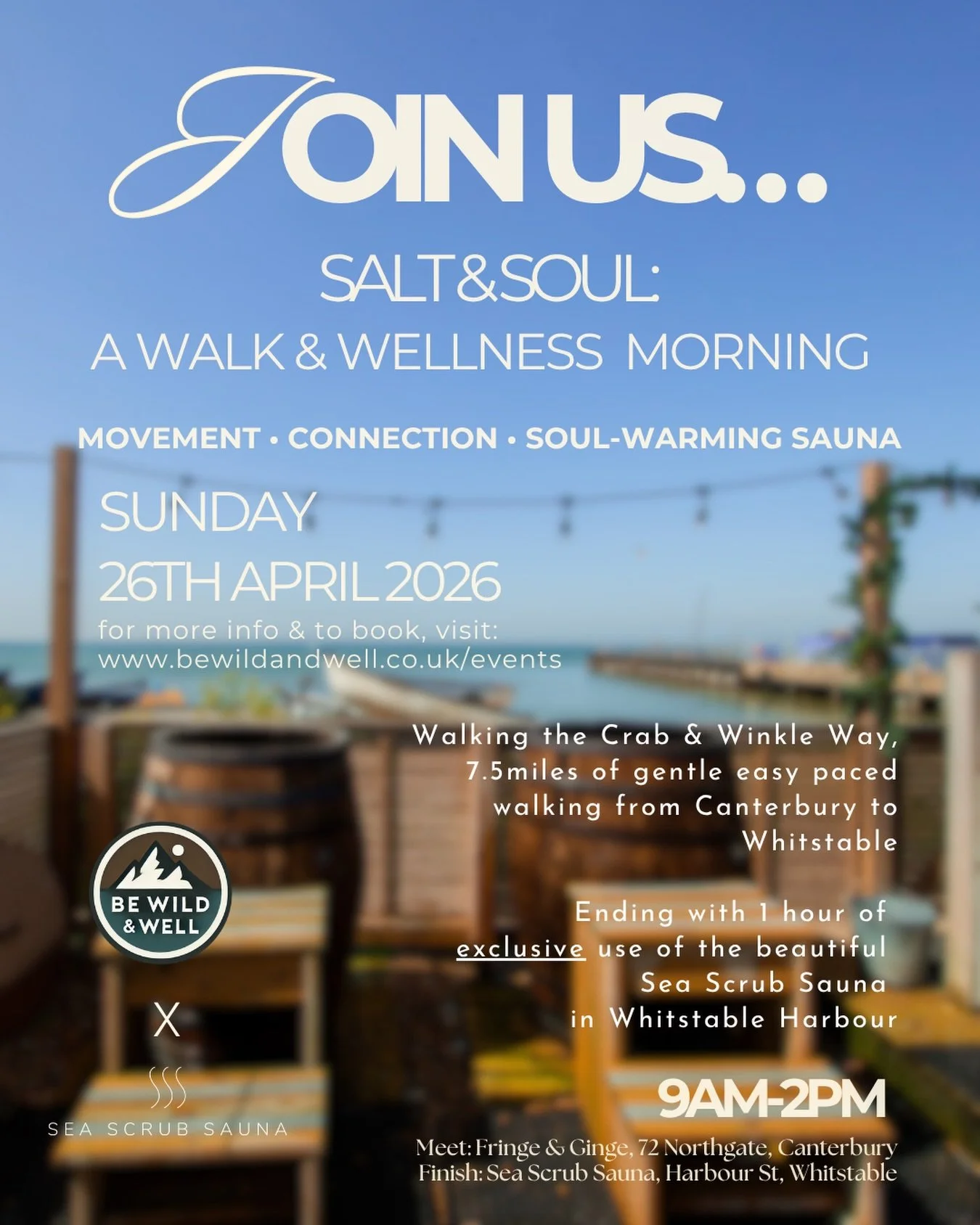 Sunday morning plans: 7.5 miles of fresh air, a massive dose of Vitamin Sea, and the best post-walk reward in Kent. 🌊🔥

If you&rsquo;re looking to shake up your weekend and meet some brilliant new people in the area, come and join us on Sunday 26th