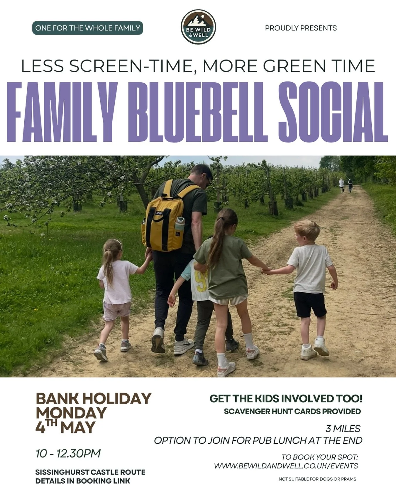 Less screen-time, more green time 🌿

If your idea of a Bank Holiday is &ldquo;we should probably get out the house&hellip;&rdquo; but also &ldquo;please let it be low effort&rdquo; - this is for you 😅

Our Family Bluebell Social is a relaxed 3 mile