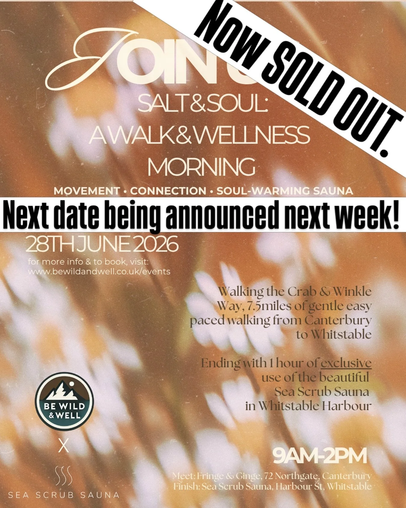 SOLD OUT 🚨 but don&rsquo;t panic, the next date is being announced next week, just in time for your summer fix of fresh air, cold dips, good company and great vibes 🙌

Join the mailing list (link in bio) and the WhatsApp community to be the first t