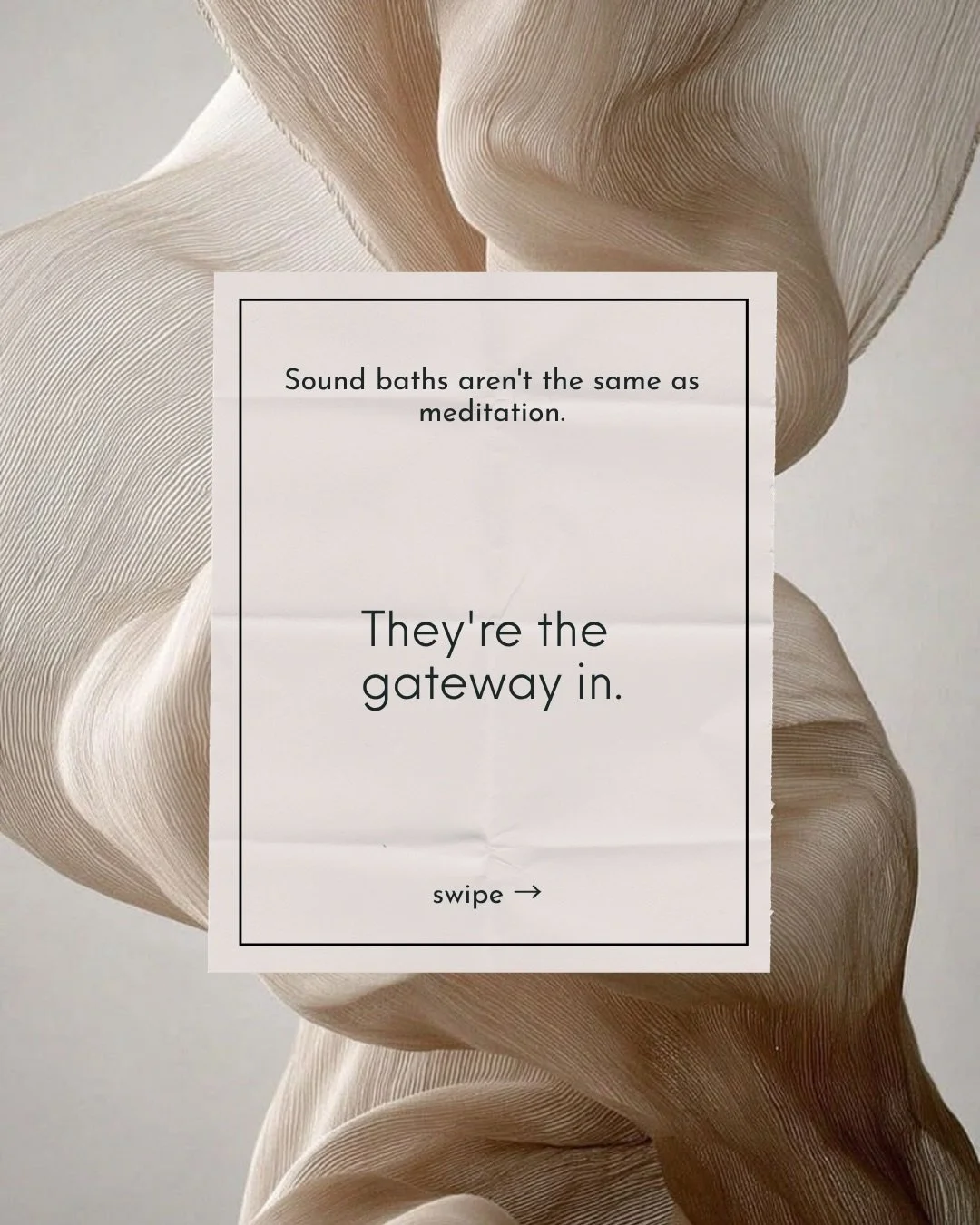 The question I get asked more than almost any other: is a sound bath just like meditation? 🧘&zwj;♀️ 

I love this question because the answer isn&rsquo;t just no. It&rsquo;s the reason so many people feel like they&rsquo;ve failed at meditation, whe
