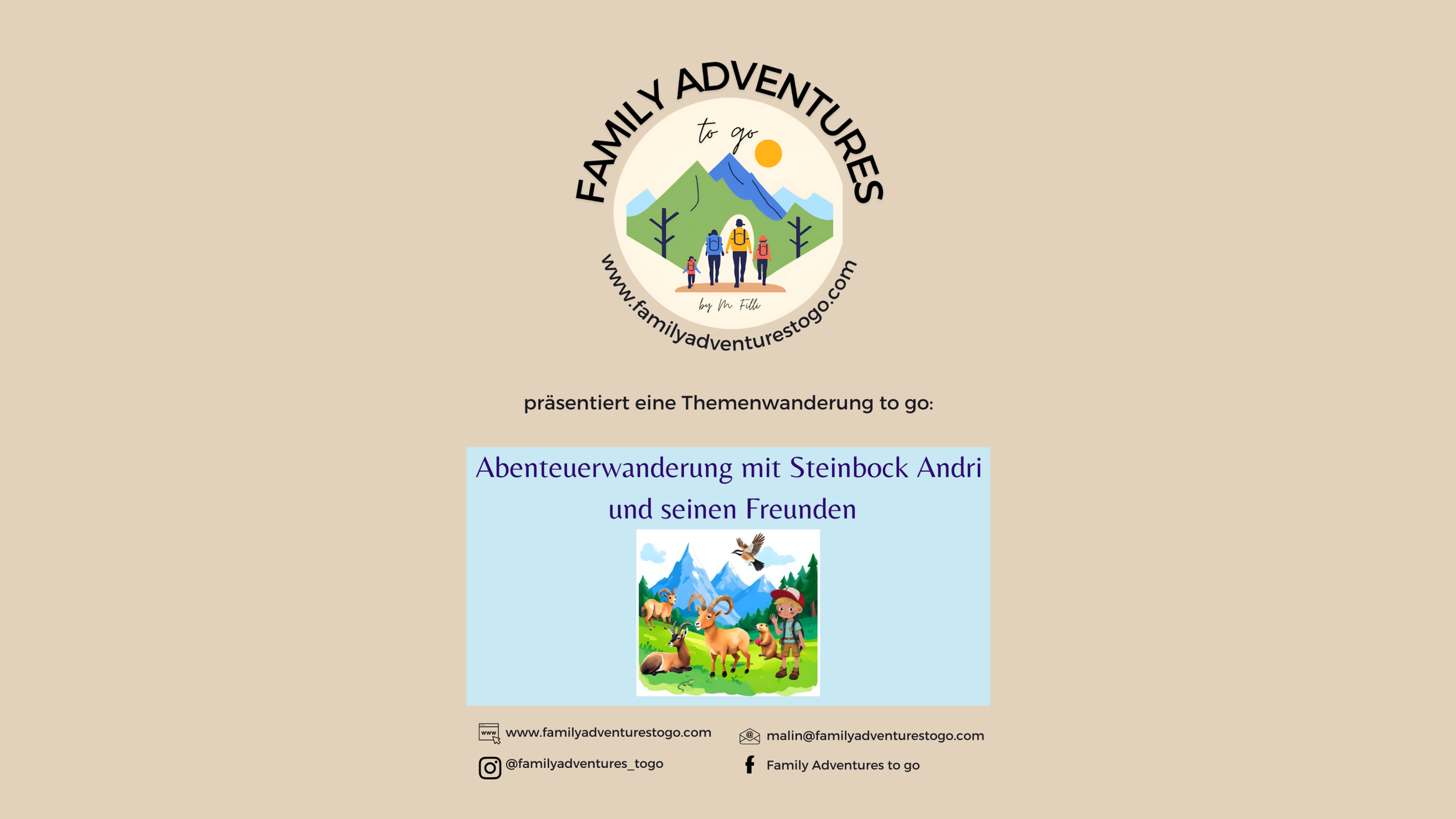 Abenteuerwanderung mit Steinbock Andri und seinen Freunden