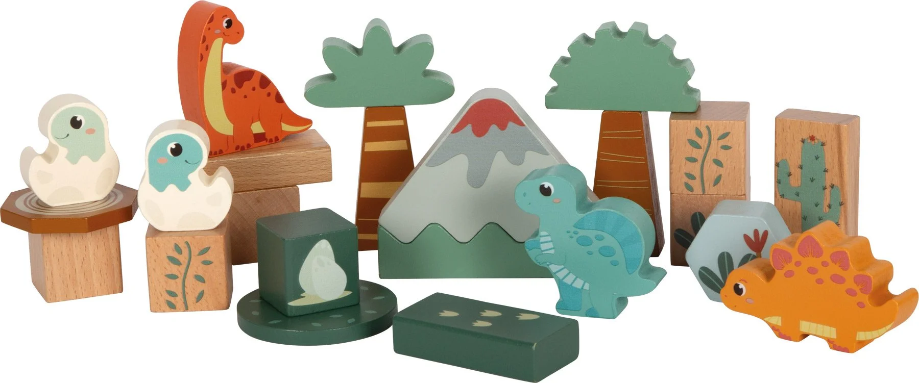 Wooden Building Blocks “Dino” Fsc 100% | Motor Skills | Wooden Toys