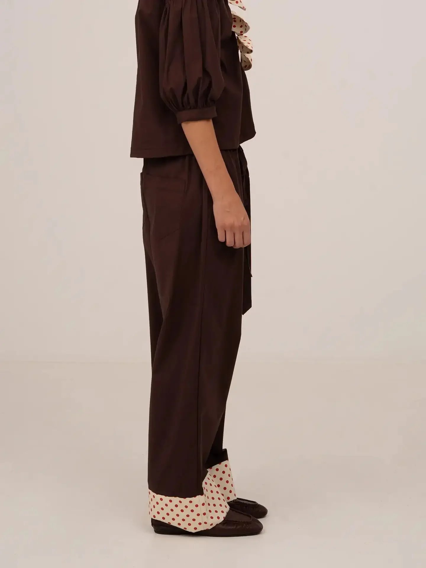 Pantalones De Lunares Marrones - Carmen Says