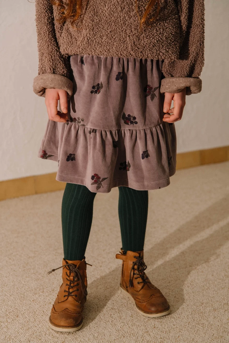 Studio Boheme Paris - Samba Velvet Mauve Berries Skirt