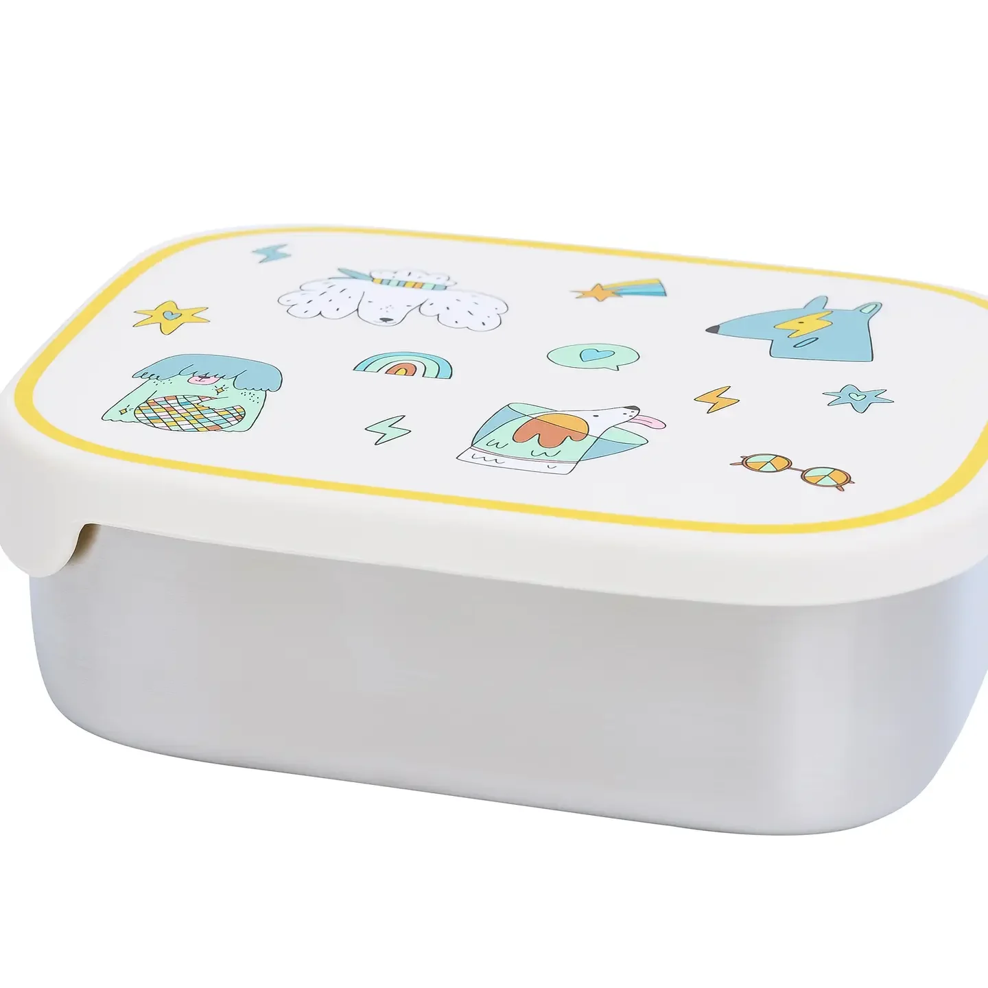 Stainless Steel Lunchbox with Compartments Funky Dogs