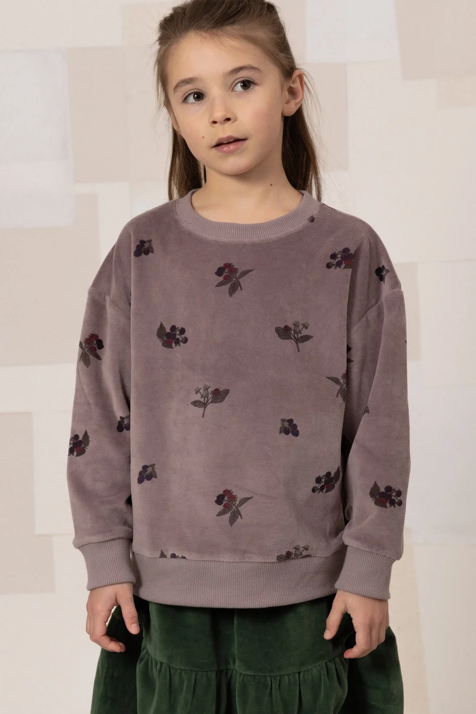 Studio Boheme Paris - Bart Velvet Mauve Blackberry Sweatshirt