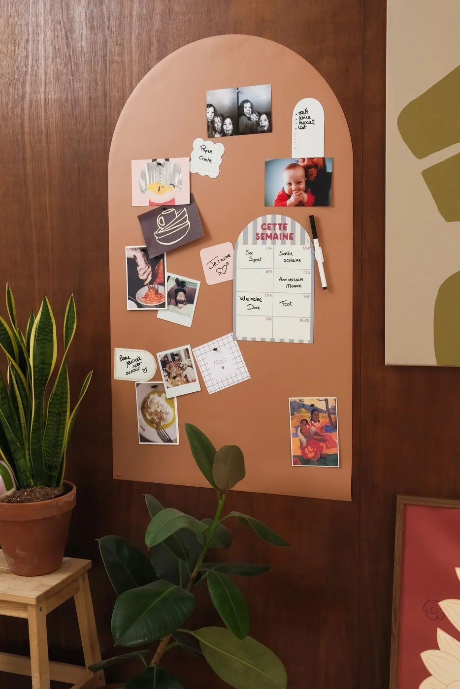 FERFLEX - Arche Caramel Magnetic Board – 100.5x58.5cm